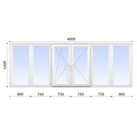 Балкон П-образный 1600x4600 WDS 70 мм 1-камерный стеклопакет